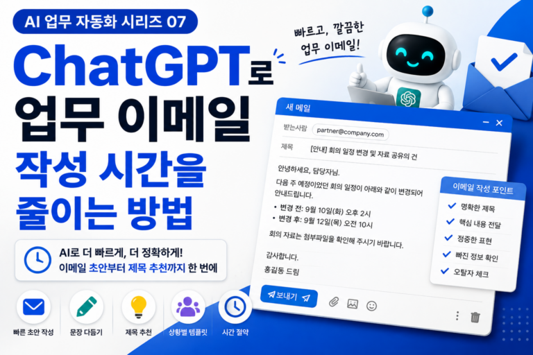 ChatGPT로 업무 이메일 작성
