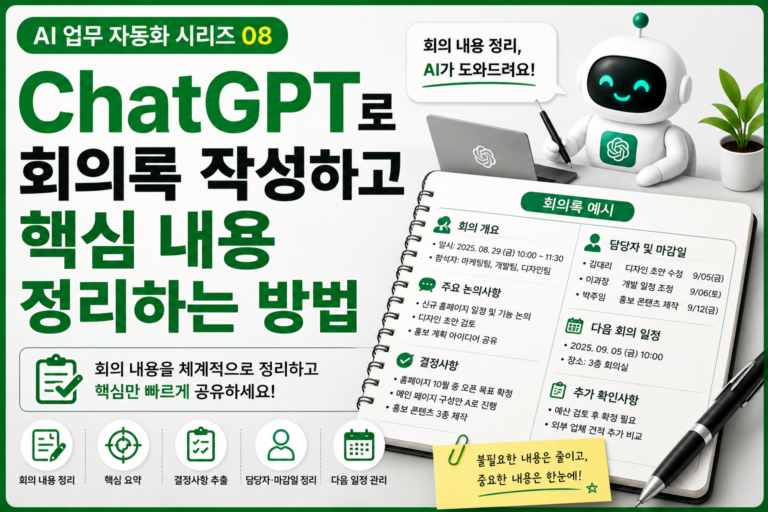 ChatGPT로 회의록 작성