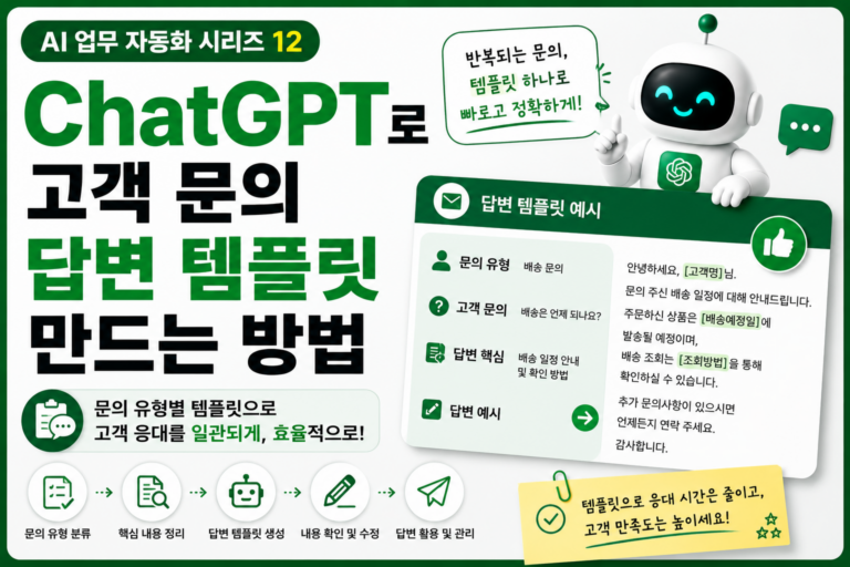ChatGPT 고객 문의 답변