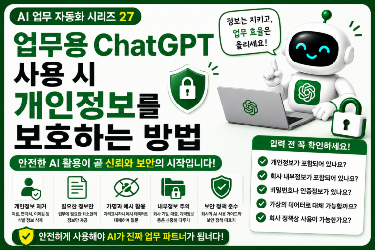 업무용 ChatGPT 개인정보