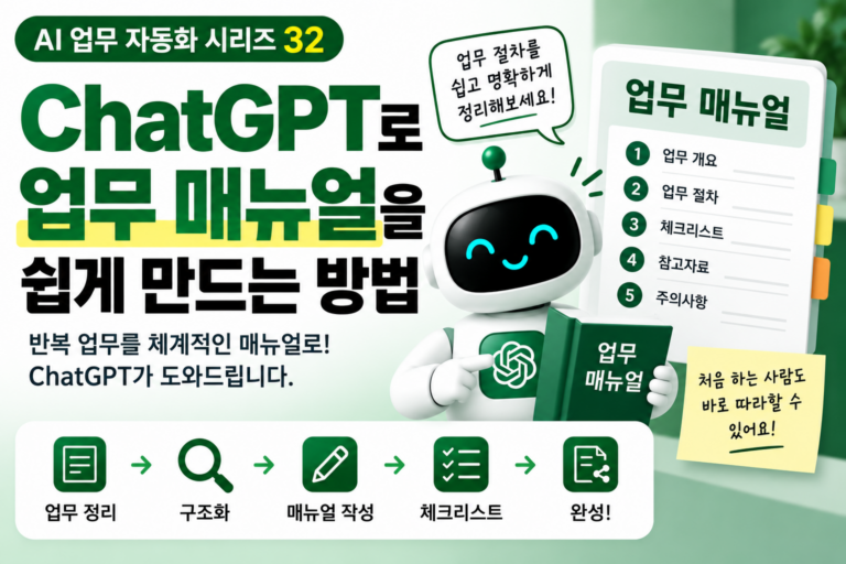 ChatGPT로 업무 매뉴얼