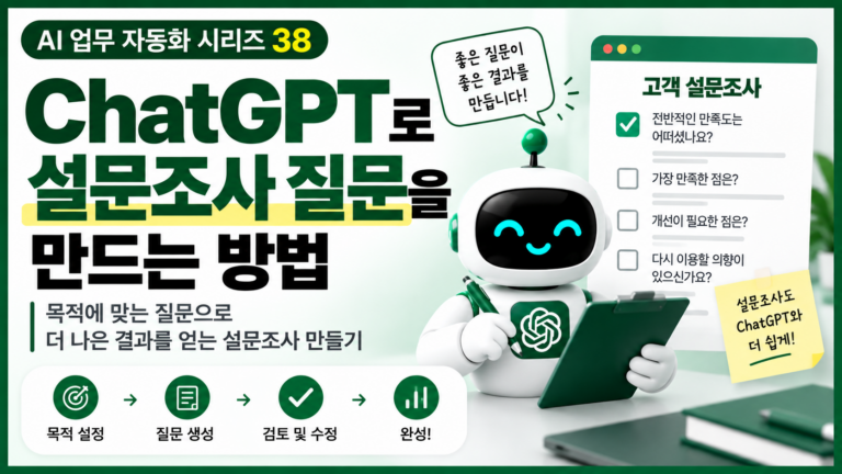 ChatGPT 설문조사 질문 만들기
