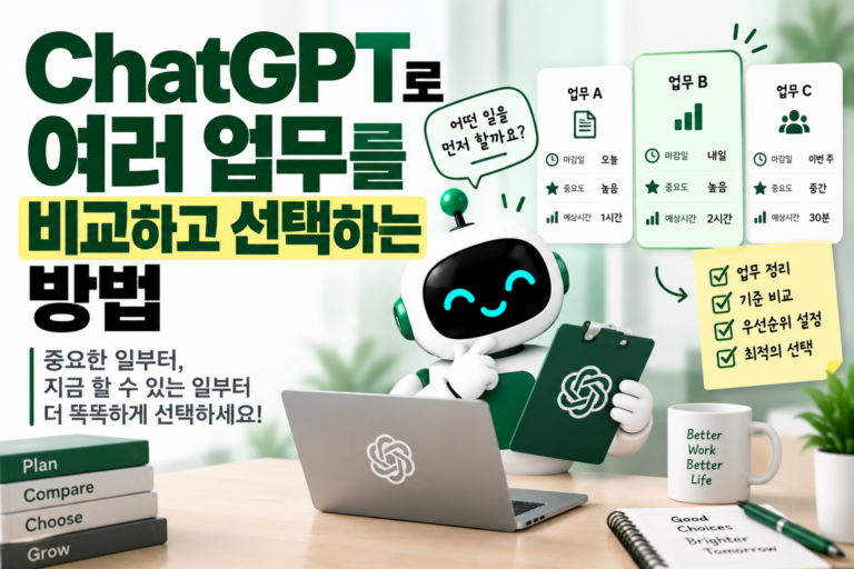 ChatGPT로 더 똑똑한 업무 선택하기